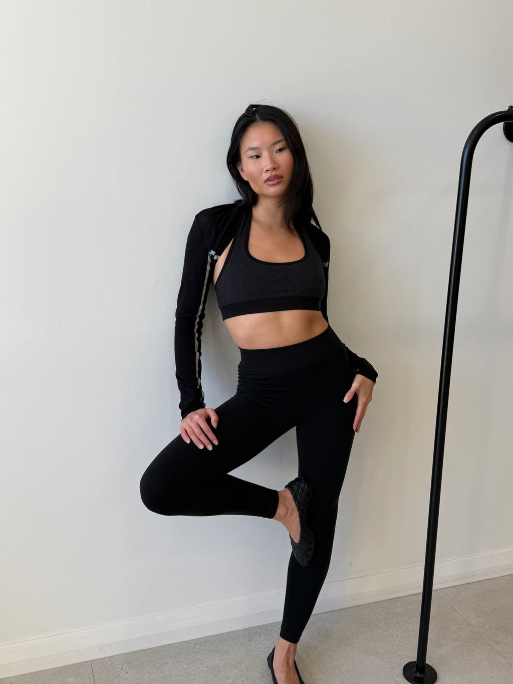 CLASSIC WOOL RIB LEGGING BLACK