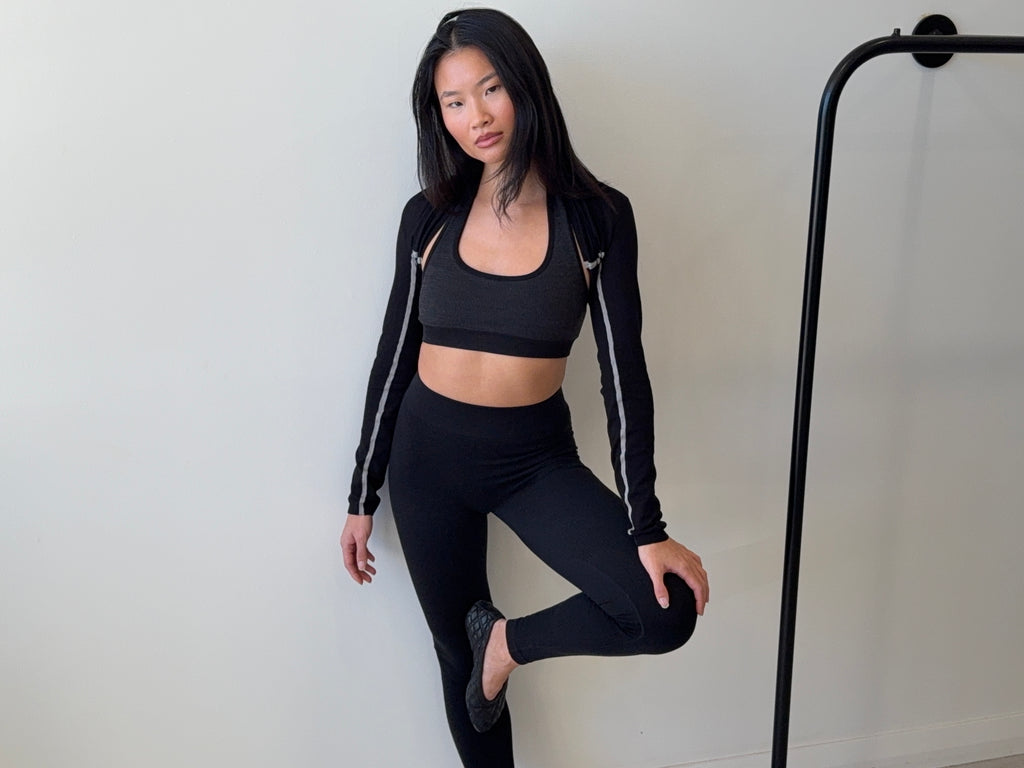 CLASSIC WOOL RIB LEGGING BLACK