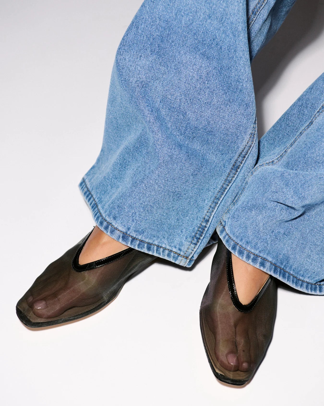 MAISON SLIPPER BLACK MESH