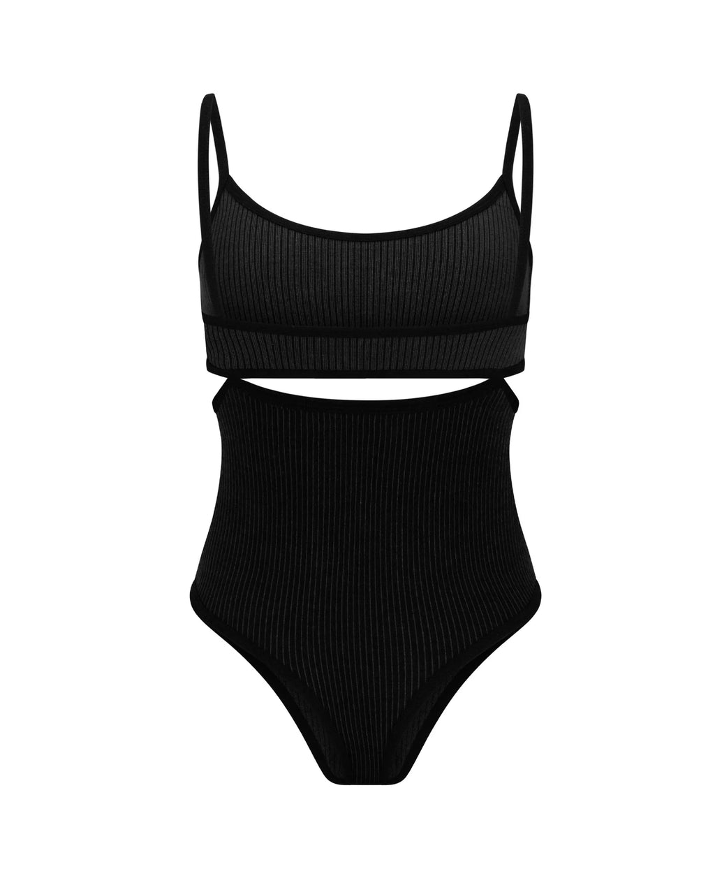 SPLICE BODYSUIT BLACK/DARK CHARCOAL