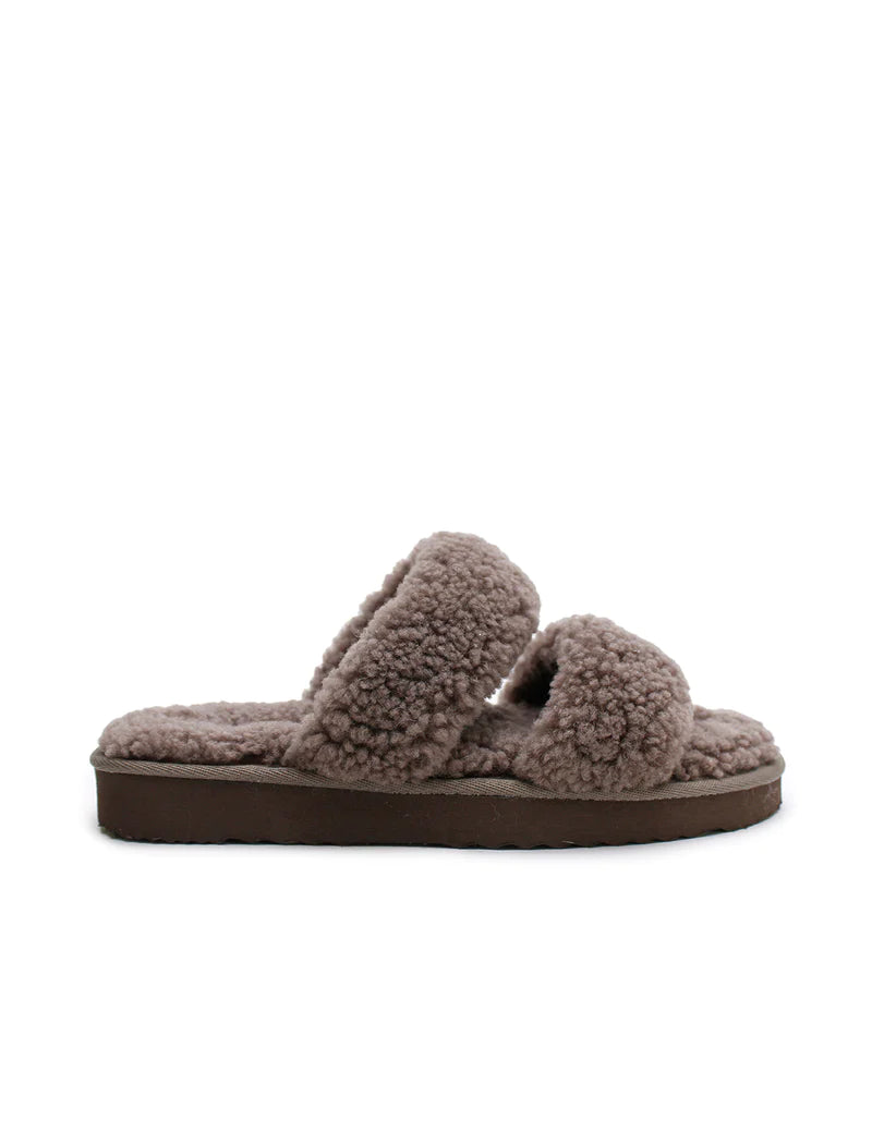 PLATFORM SLIPPER TRUFFLE