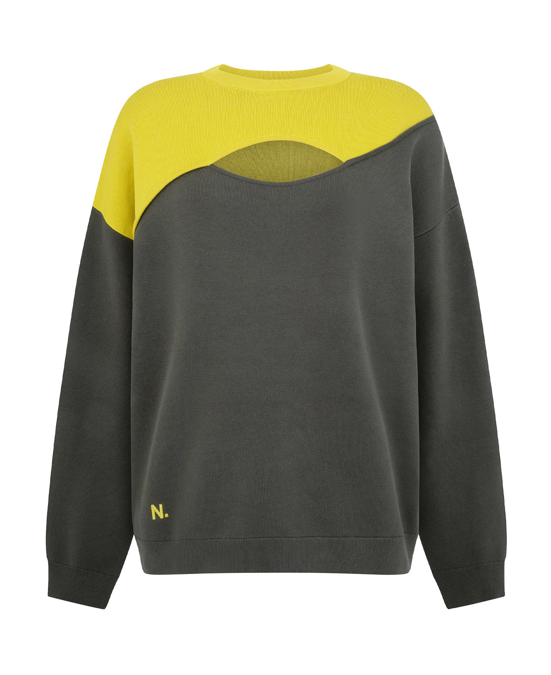 BALANCED CREW NECK FOREST/ CHARTREUSE