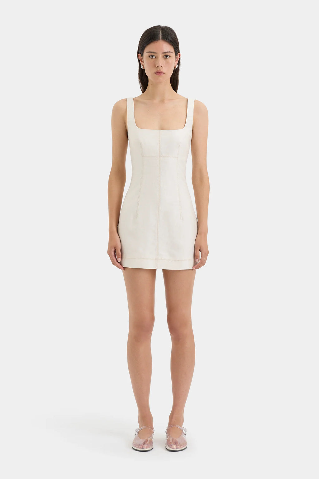 EMILIA CORSET MINI DRESS NATURAL