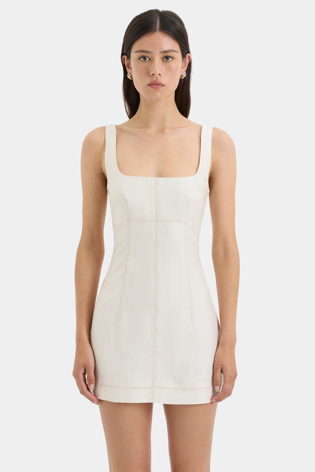 EMILIA CORSET MINI DRESS NATURAL