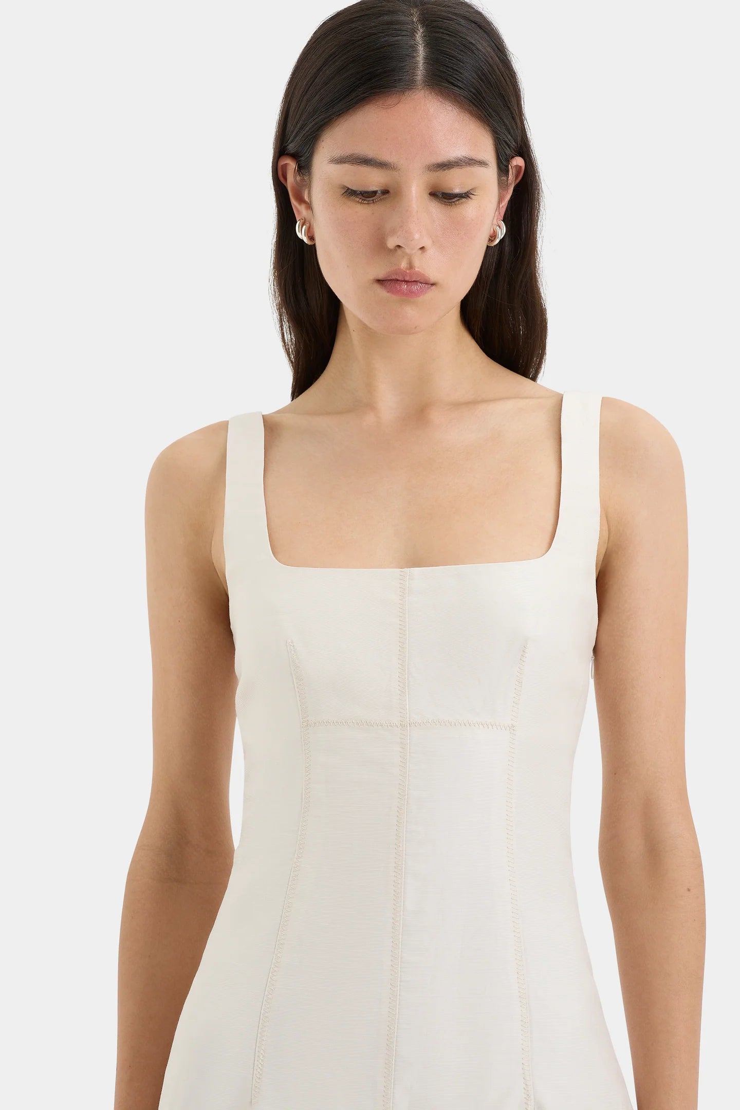 EMILIA CORSET MINI DRESS NATURAL