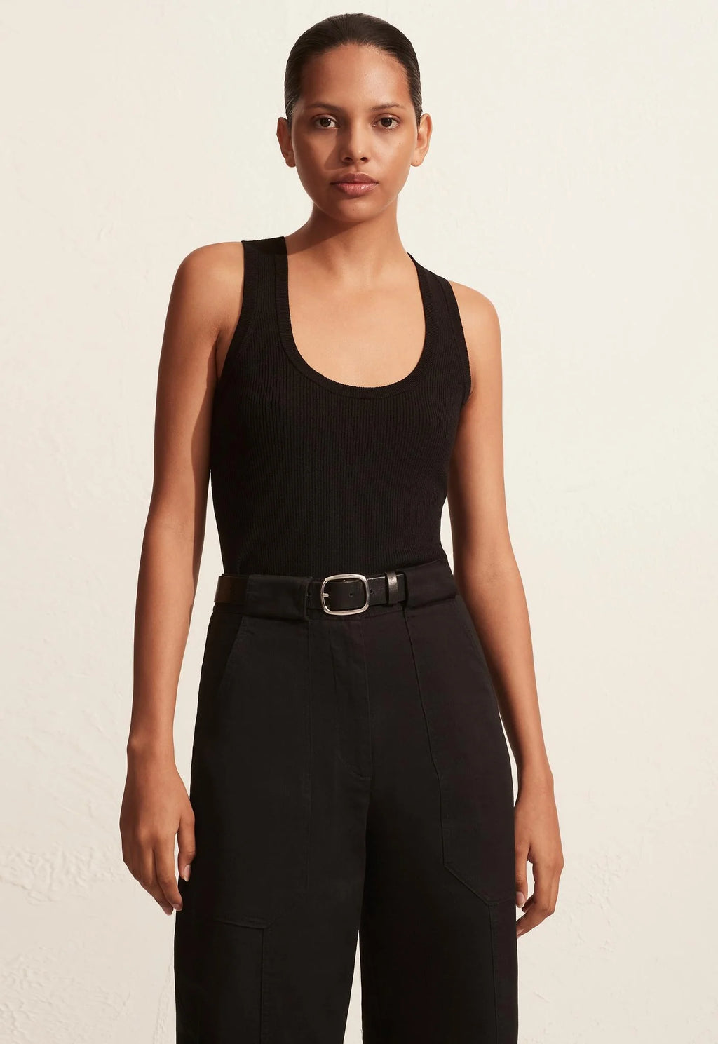 RIBBED TANK BLACK