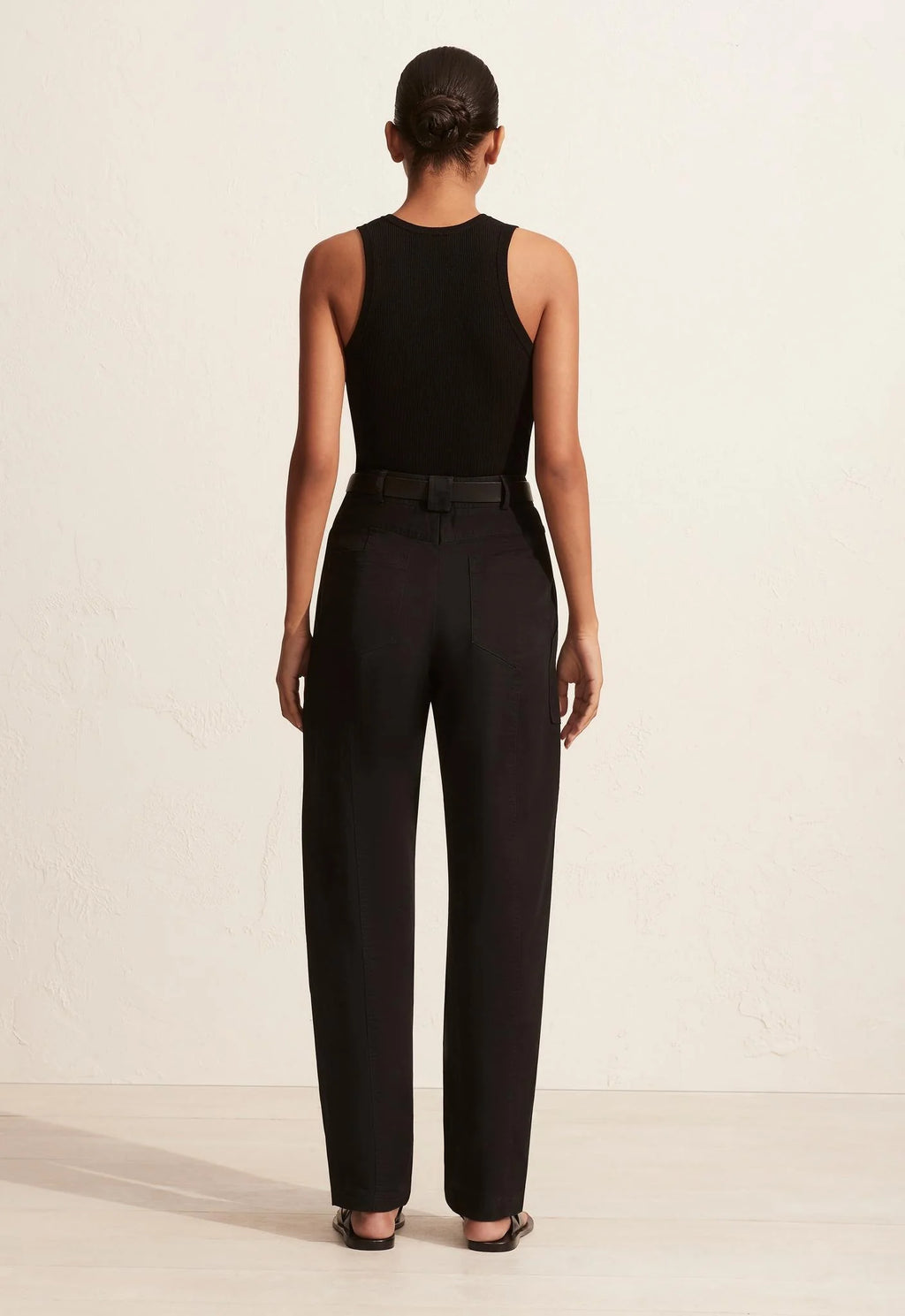 RIBBED TANK BLACK