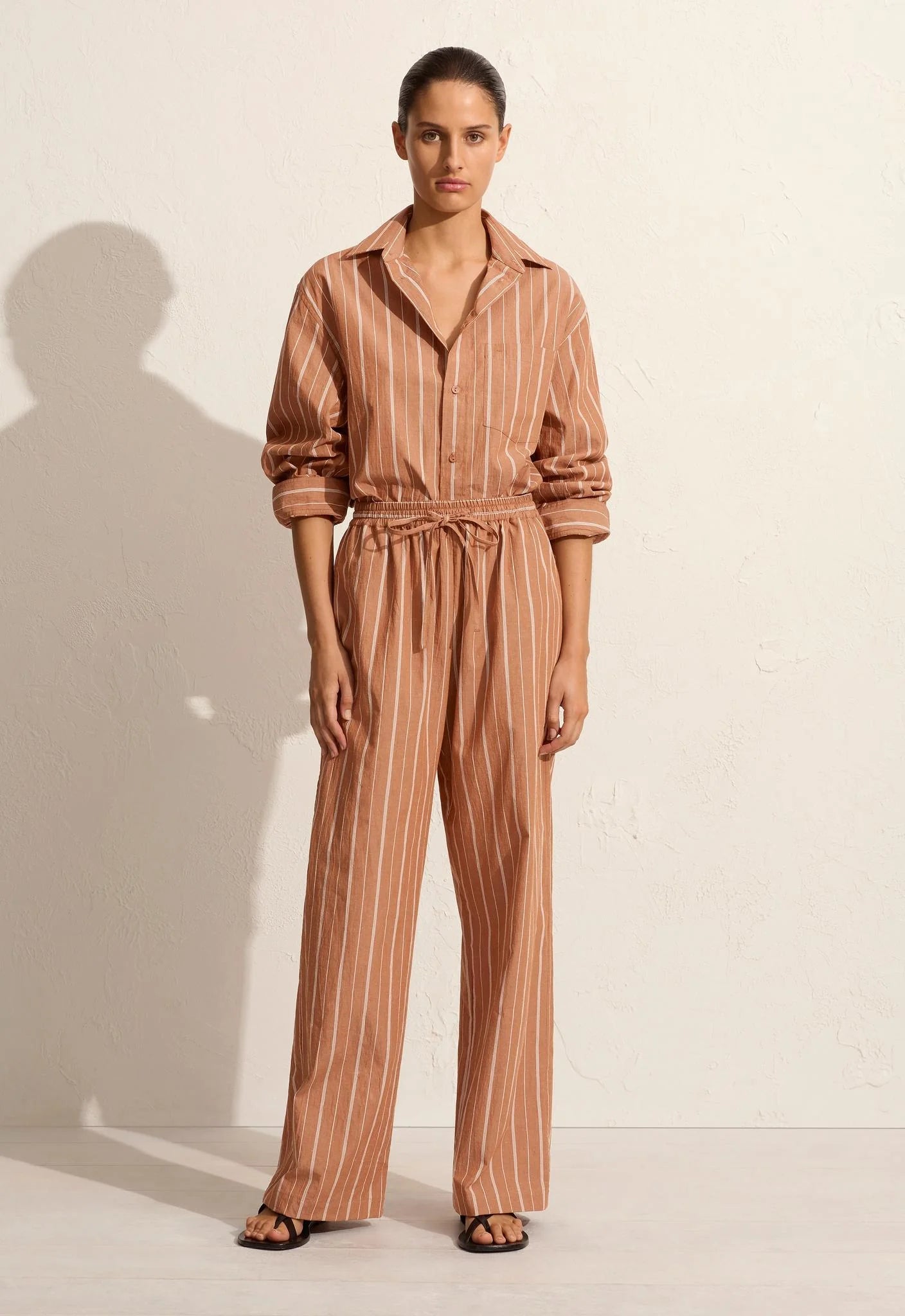 RELAXED STRIPE PANT DESERT STRIPE