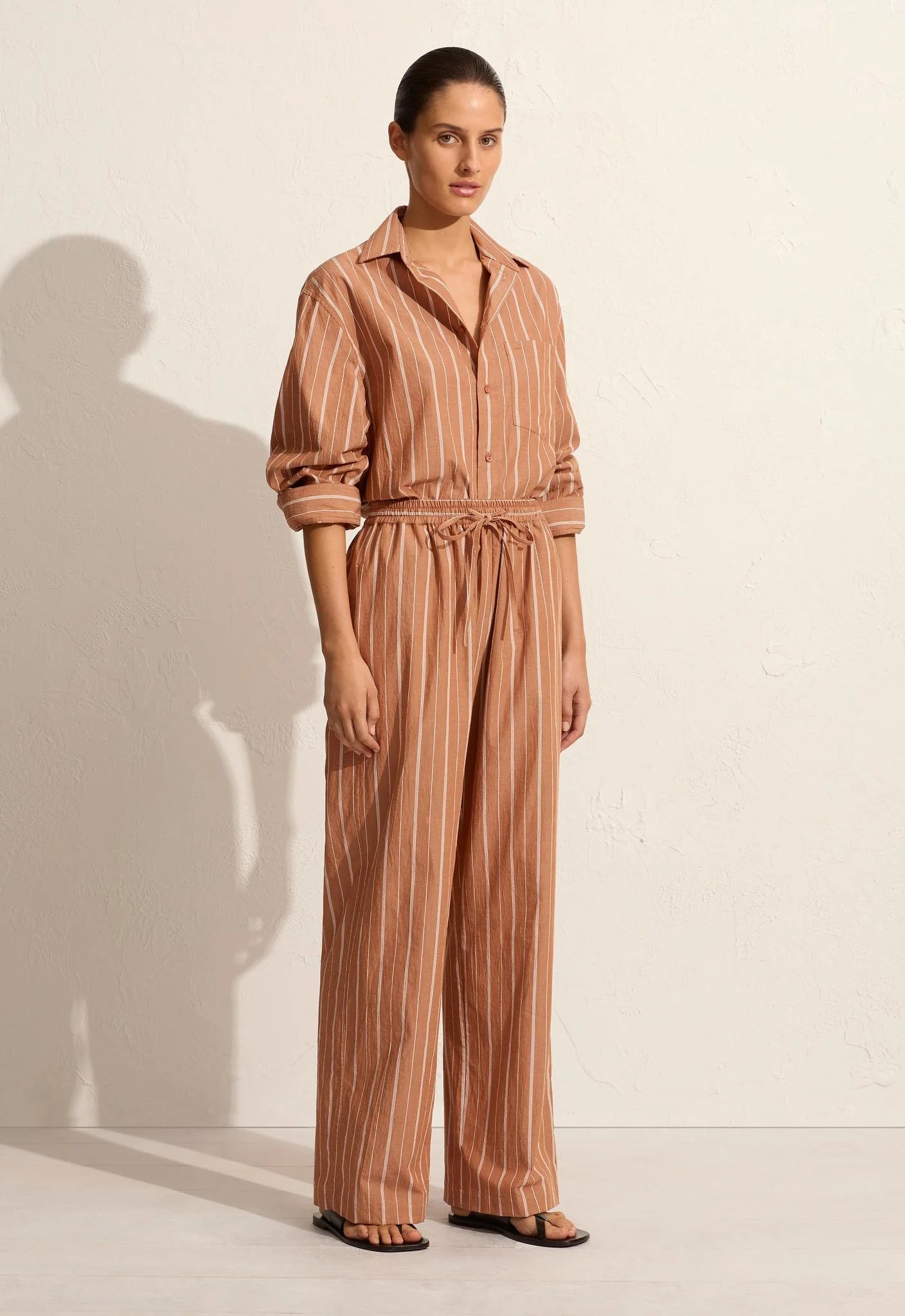 RELAXED STRIPE PANT DESERT STRIPE