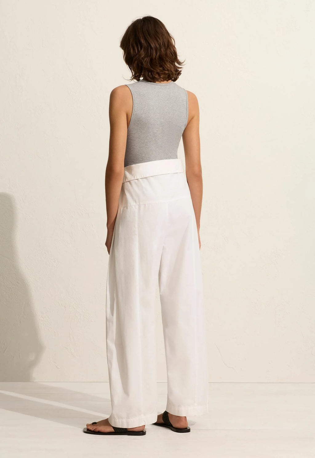 DEEP U TANK HEATHER GREY