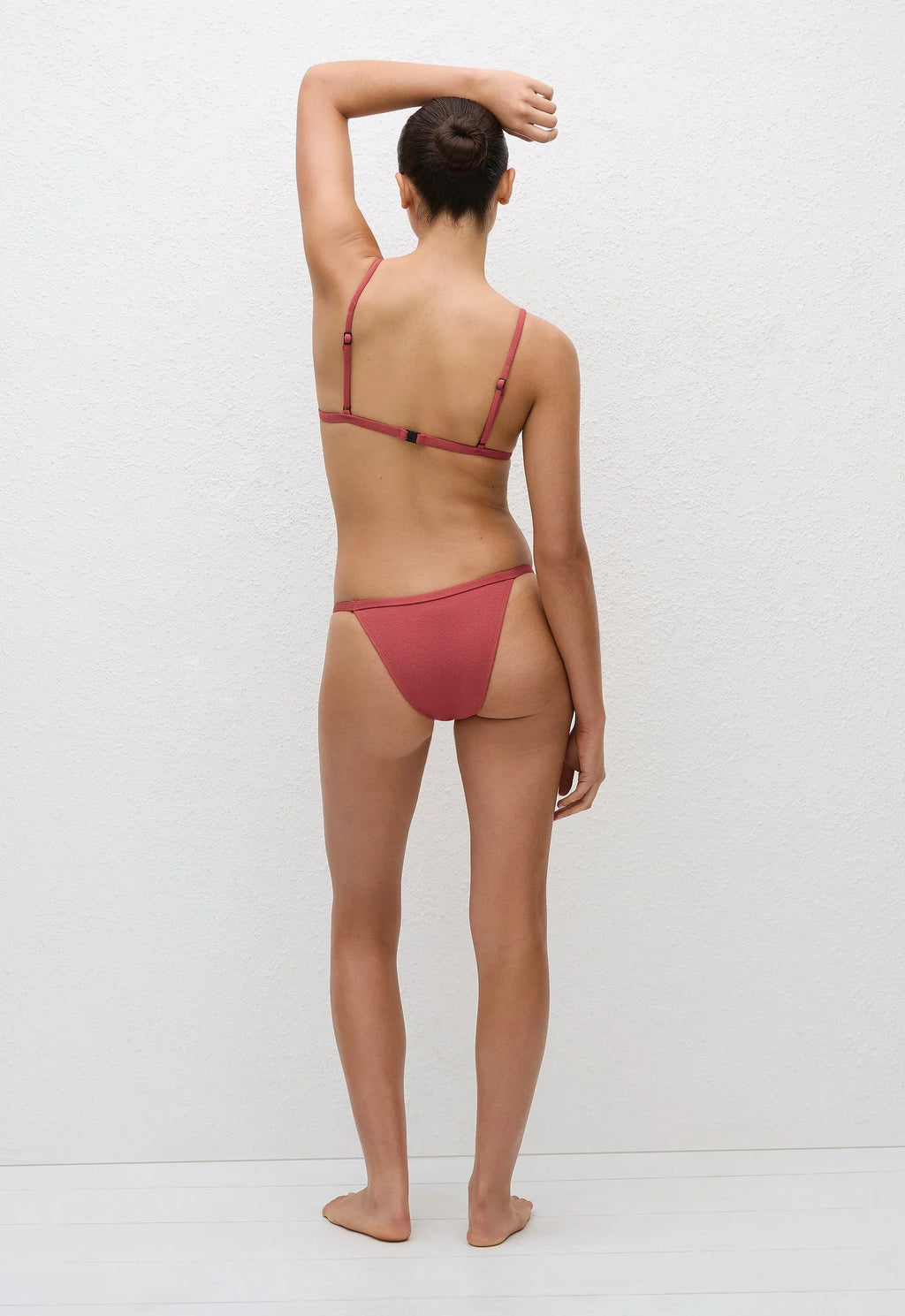 PETITE TRIANGLE TOP ROSE CRINKLE