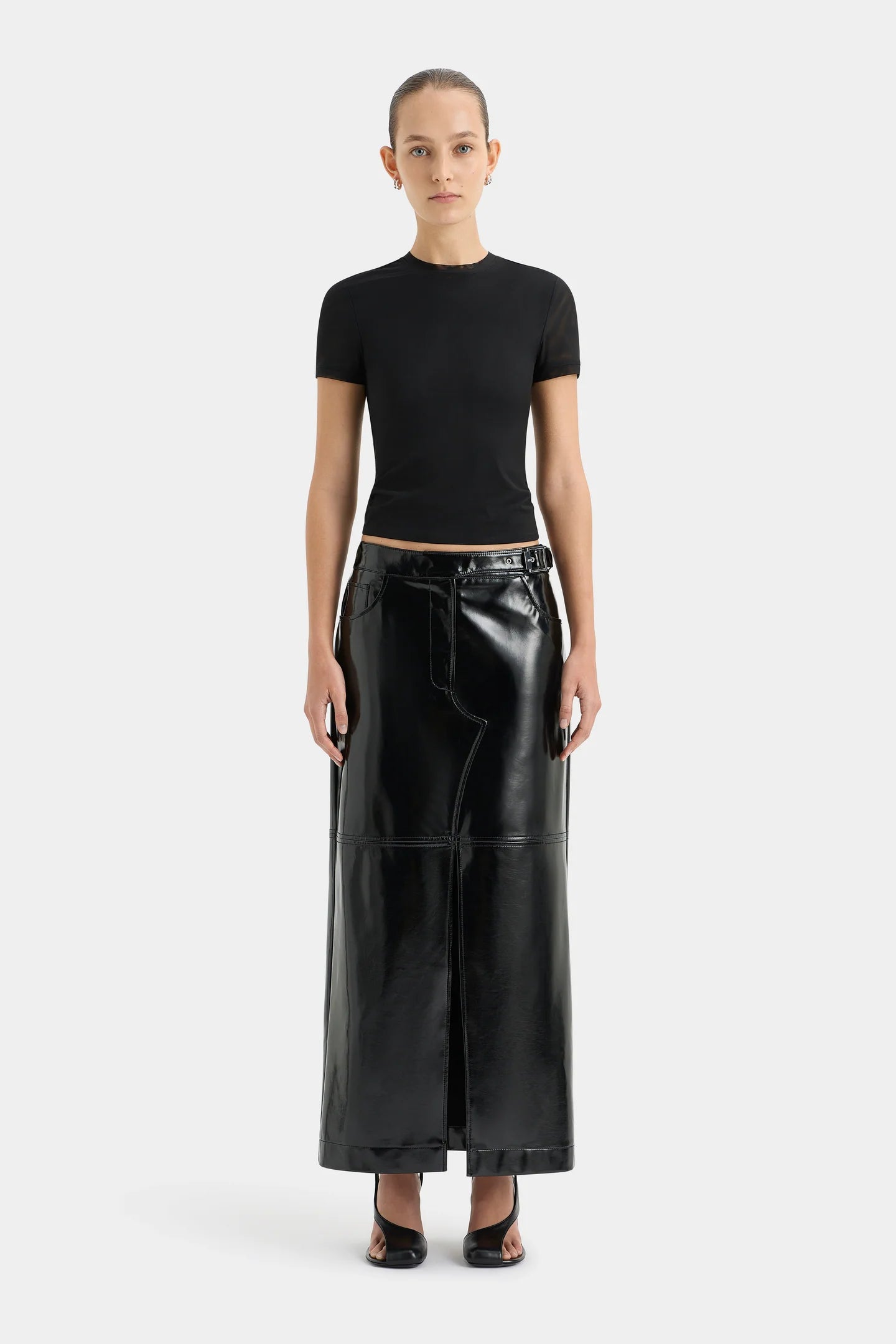 MIDNIGHT MIDI SKIRT BLACK