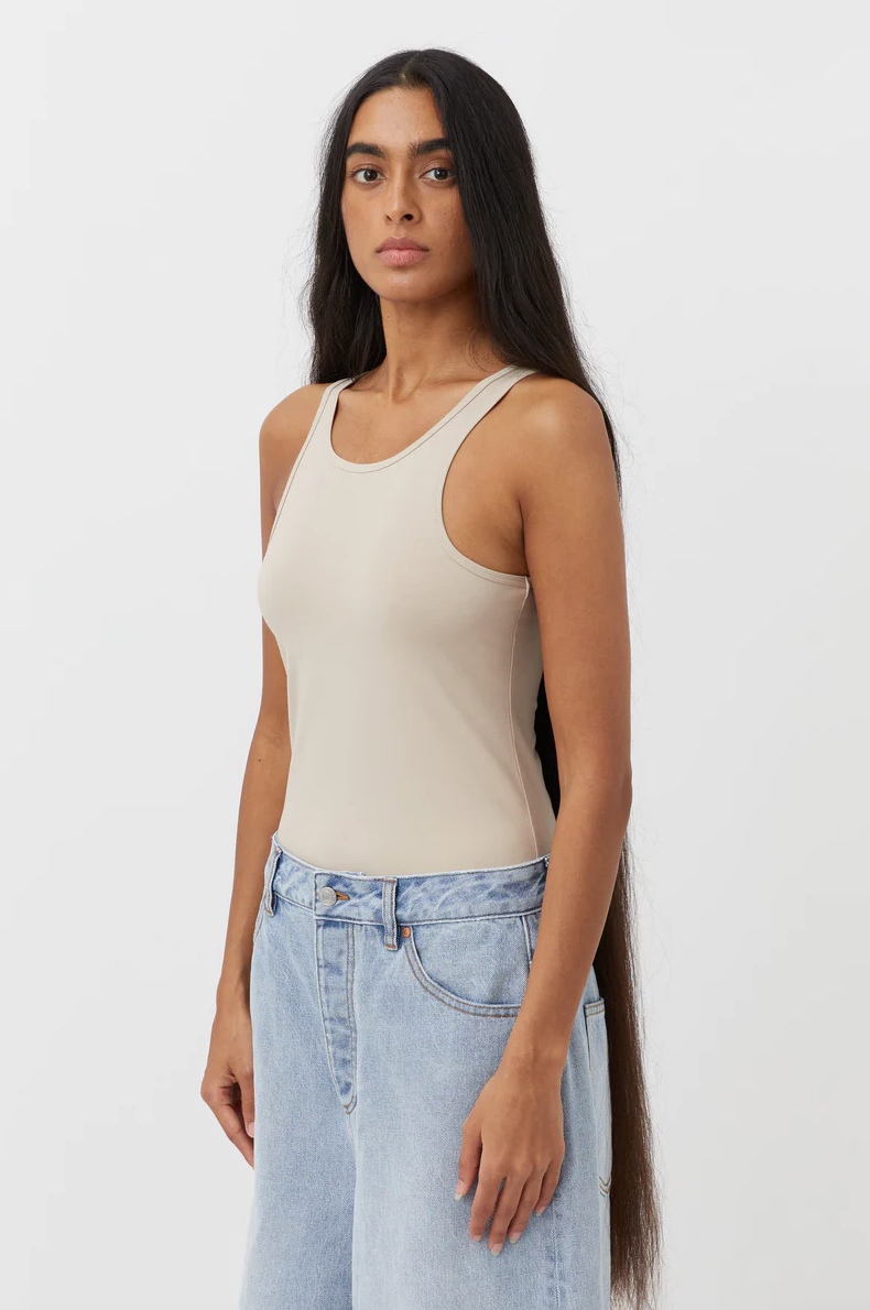 MILES MONOGRAM TANK STONE