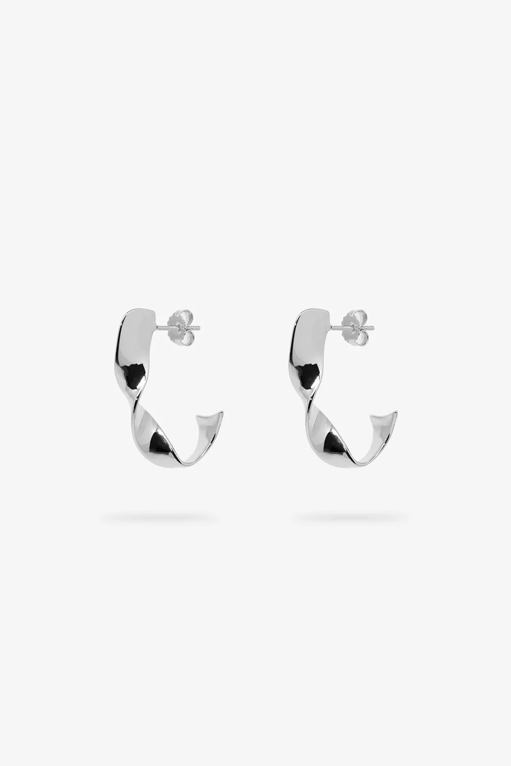 SCULPT HOOPS STERLING SILVER