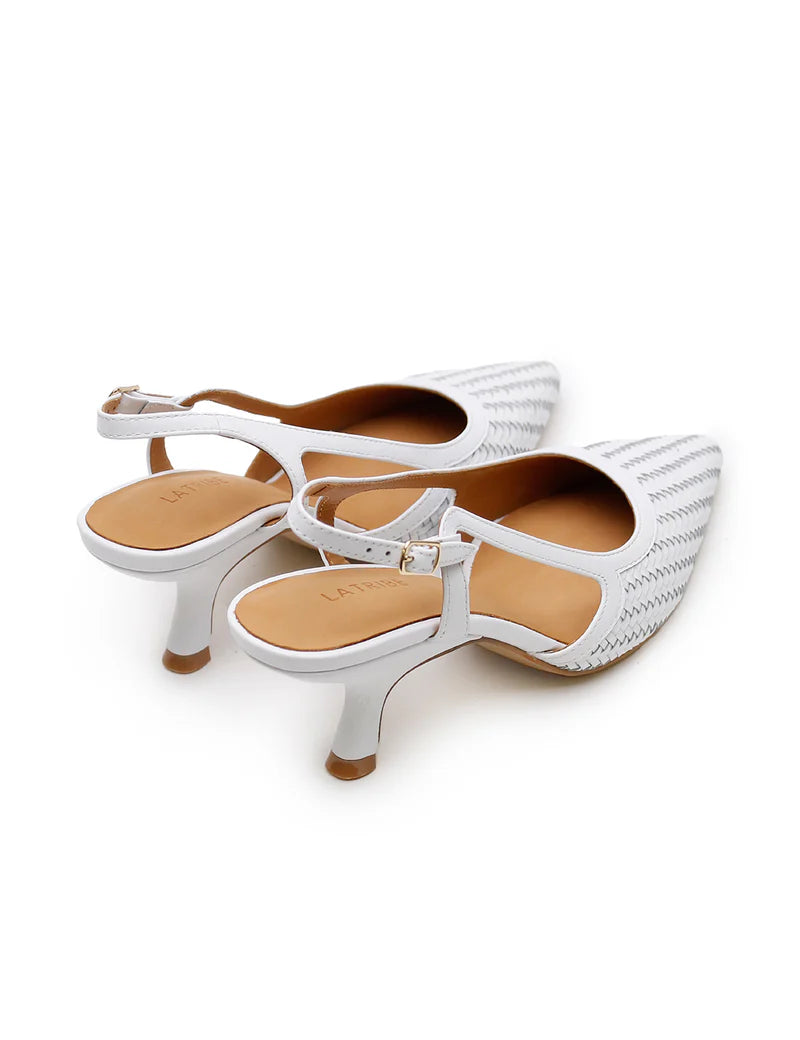 WOVEN SLING BACK 9424 SNOW
