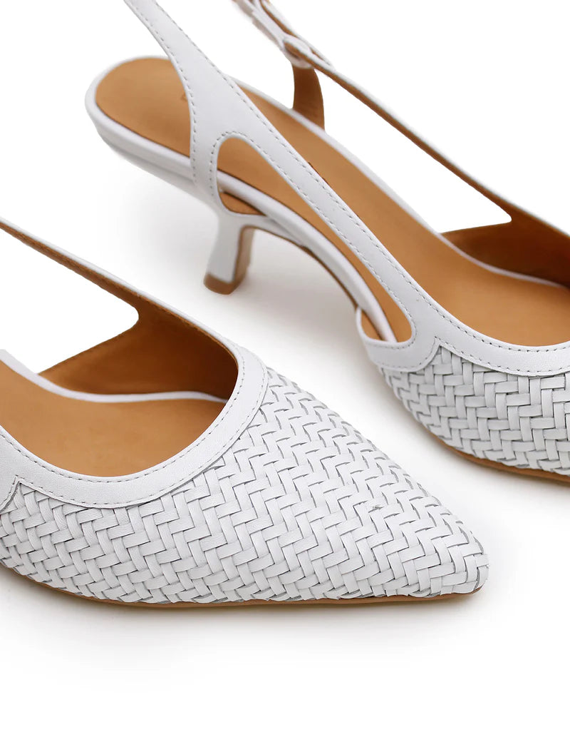 WOVEN SLING BACK 9424 SNOW