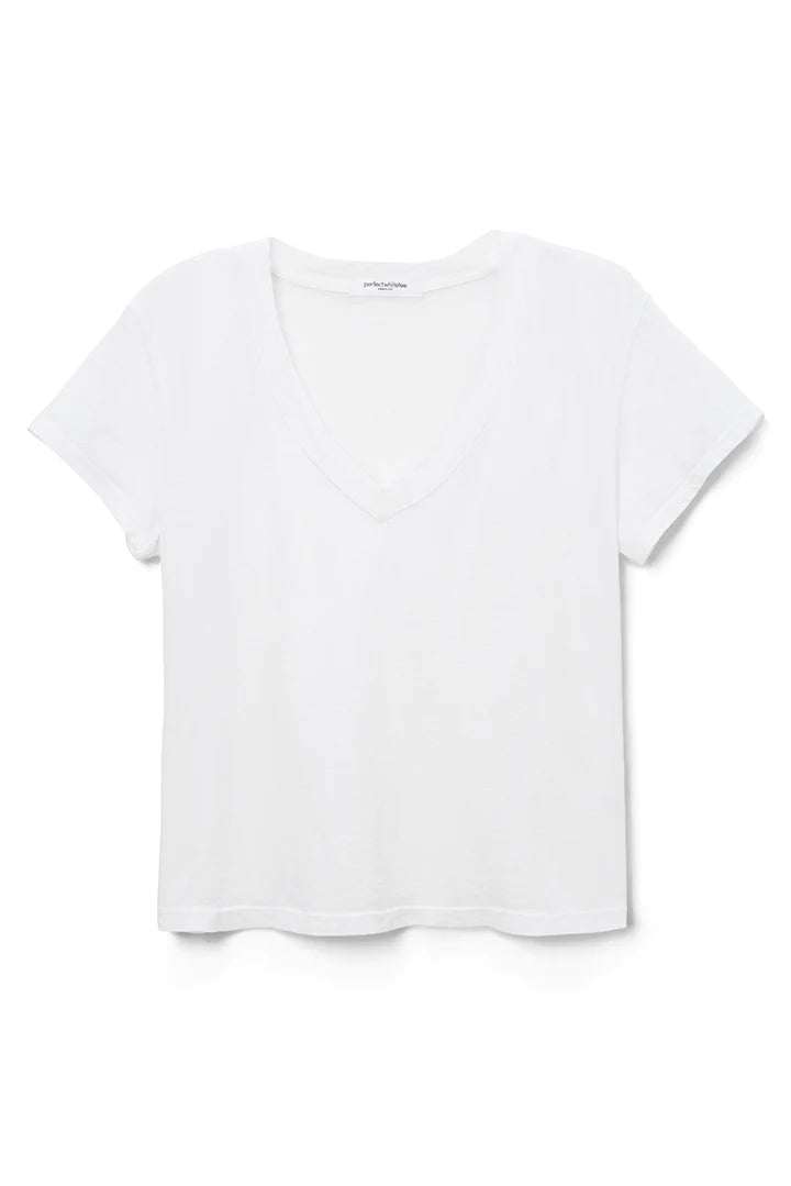 HENDRIX BASIC V NECK WHITE